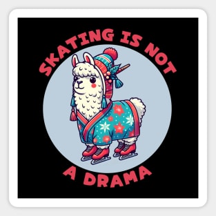 Ice skating llama Magnet